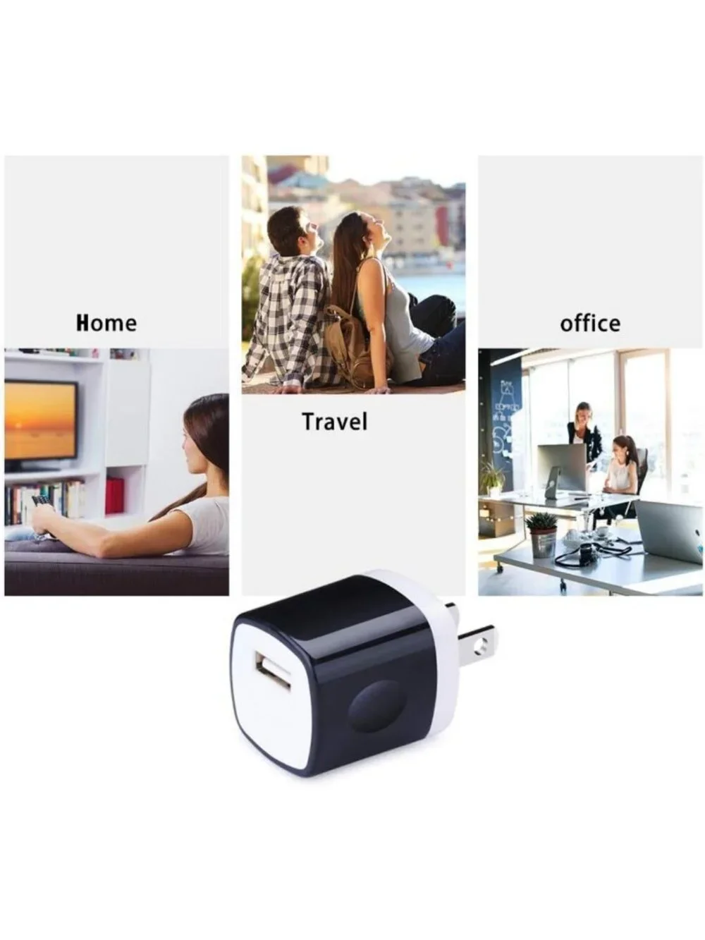 10 Pack USB Wall Charger Adapter, 1A 5V Power Plug for iPhone & Galaxy Devices